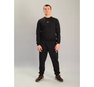 Чоловічий спортивний костюм із світшотом nike чорний, Ростовка (4 шт)