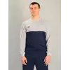 Чоловічий спортивний двоколірний світшот adidas сіро-синій, Ростовка (4 шт)