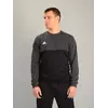 Чоловічий спортивний двоколірний світшот adidas антрацитово-чорний, Ростовка (4 шт)