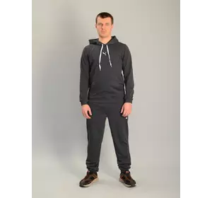 Чоловічий спортивний костюм із кофтою-кенгуру puma антрацитовий, Ростовка (4 шт)
