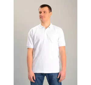Чоловіча футболка поло біла, Ростовка (5 шт)