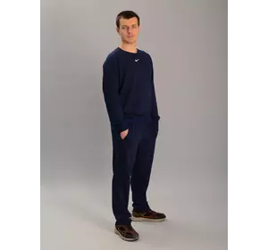Чоловічий спортивний костюм із світшотом nike синій (батал), Ростовка (3 шт)
