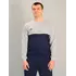 Чоловічий спортивний двоколірний світшот adidas сіро-синій, Ростовка (4 шт)