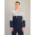 Чоловіча спортивна двоколірна кофта-кенгуру adidas сіро-синя, Ростовка (4 шт)